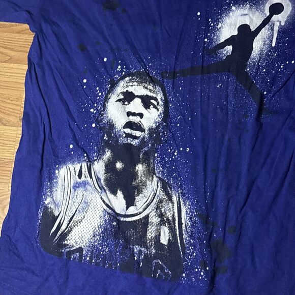 Vintage 90’s DR Dream USA Michael Jordan T-shirt Size XXL 2XL Chicago Bulls Blue - Picture 2 of 5